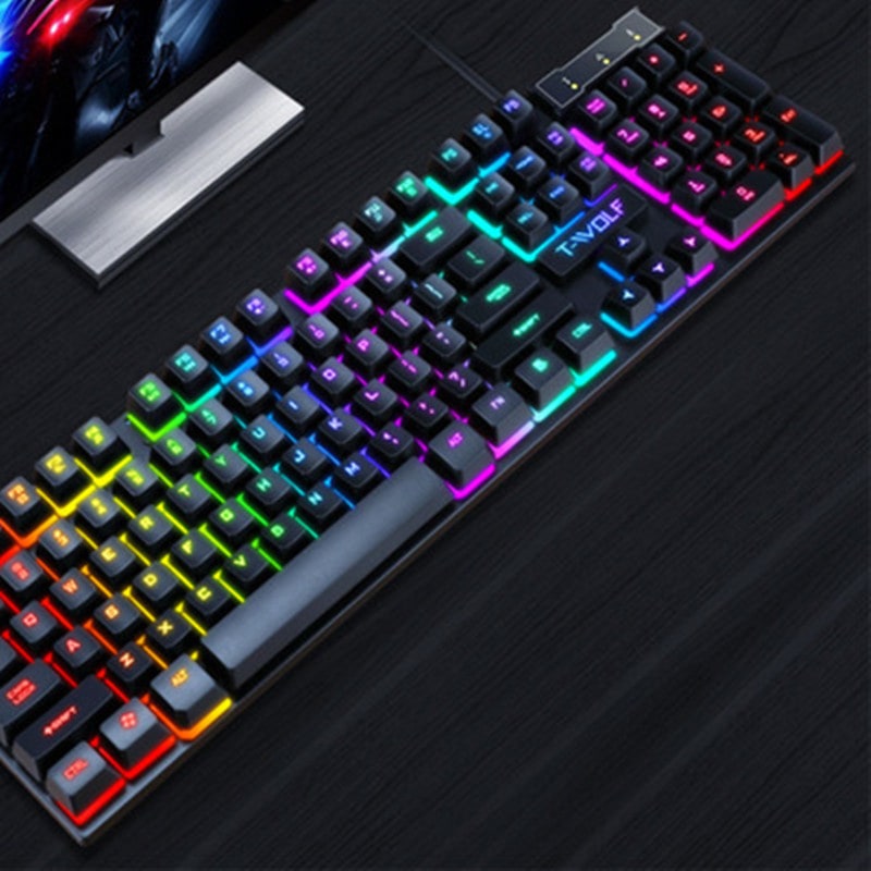 Gaming Keyboard Ergonomic Wired Mouse Full Size Rgb Floating Keys and Numeric Keypad - Image 5