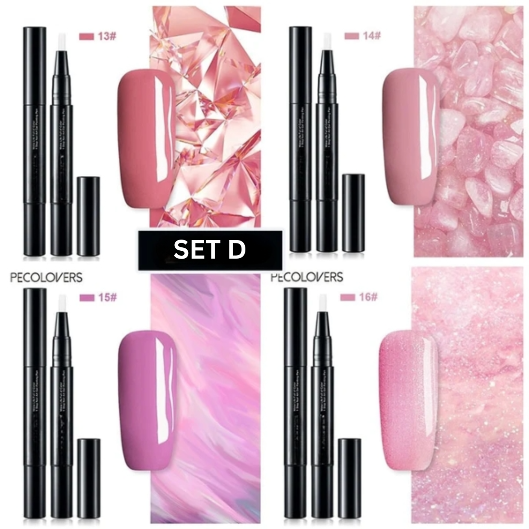 Gel Nail Polish Pen Art Applicator Brush Twist Up Quick Dry - Image 9