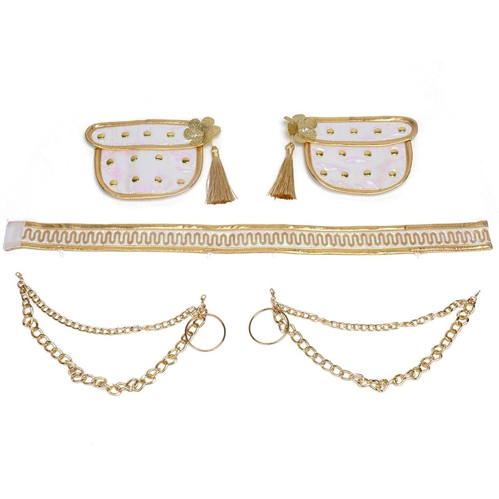 Girls' Halloween Dance Costume and Belly Dancer Two-Piece Stage Performance Set Wear Solution - Image 3