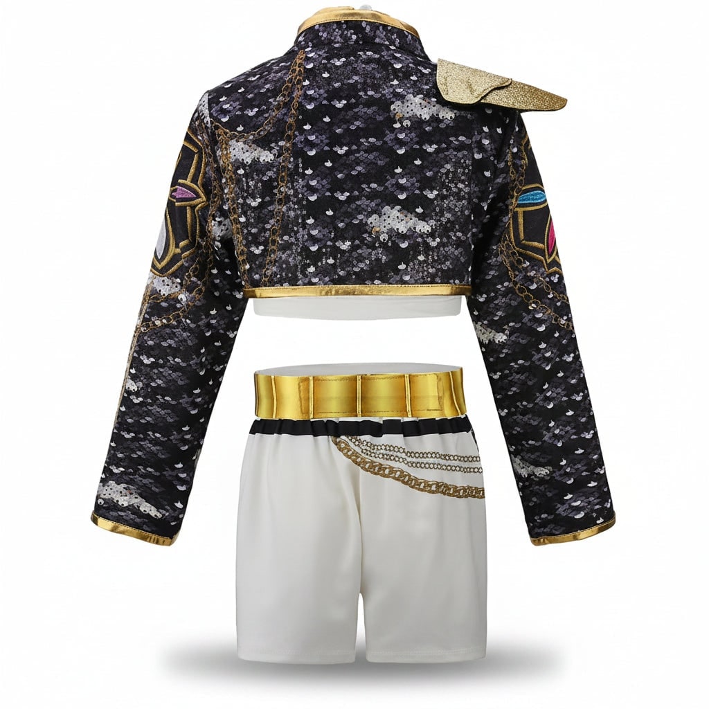 Girls' Halloween Dance Costume and Belly Dancer Two-Piece Stage Performance Set Wear Solution - Image 5
