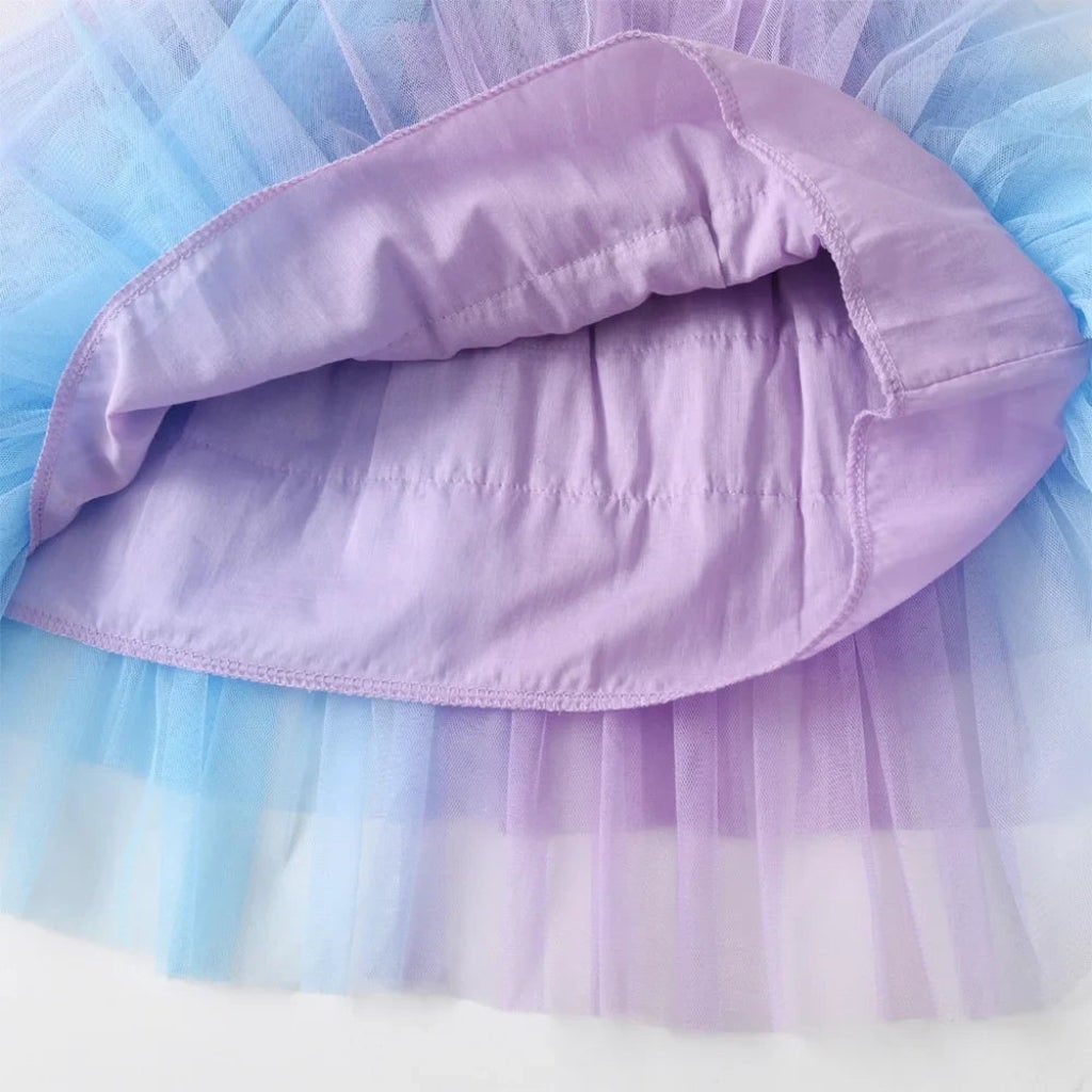 Girls' Halloween Mermaid Tutu Dress for Princess Party Costume with Tiered Tulle Skirt - Image 4