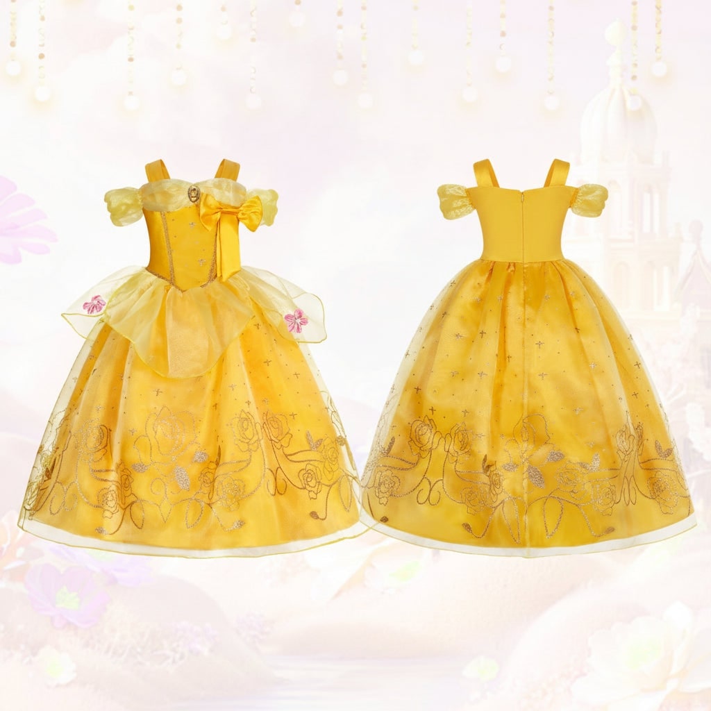 Girls' Halloween Princess Costume and Dresses with Accessories Complete Dress Up Set - Image 20