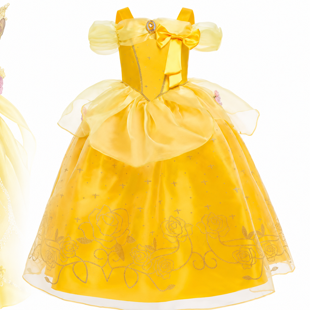 Girls' Halloween Princess Costume and Dresses with Accessories Complete Dress Up Set - Image 5