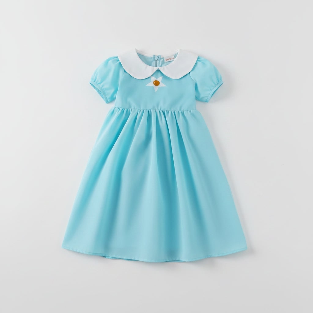 Girls' Halloween Princess Costume and Dresses with Crown Wand - Image 2