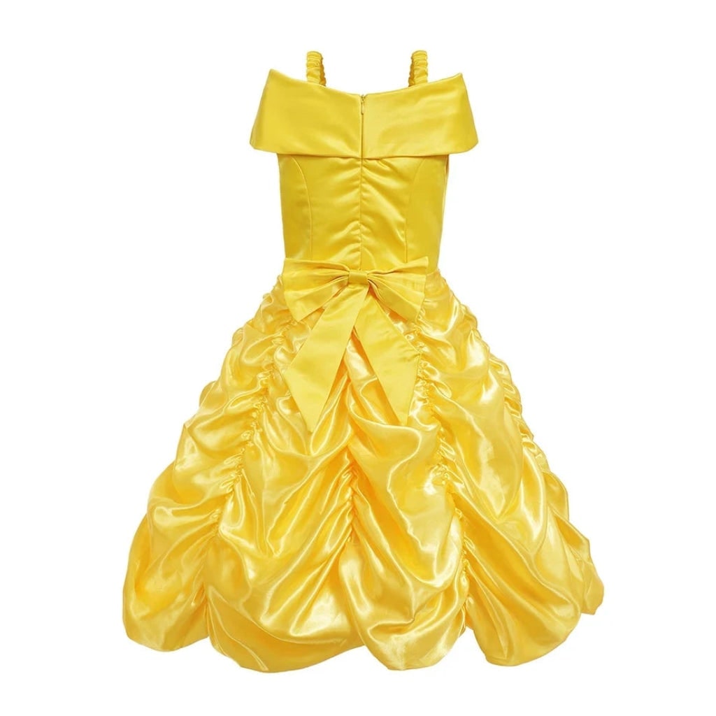 Girls' Halloween Princess Costume Ball Gown Dress with Off-Shoulder Neckline and Accessories - Image 2