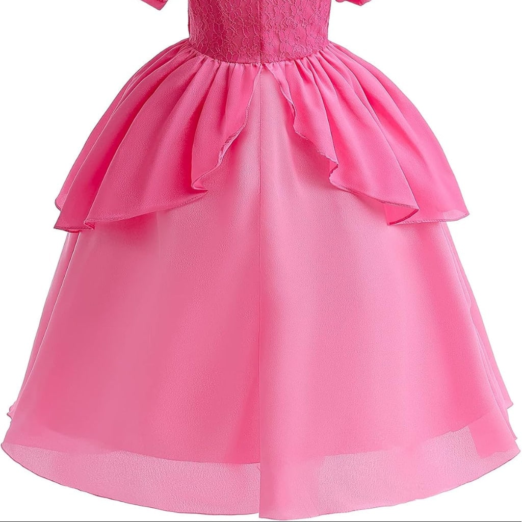 Girls' Halloween Princess Costume Dress with Crown Wand Gloves and Accessories for Party - Image 8