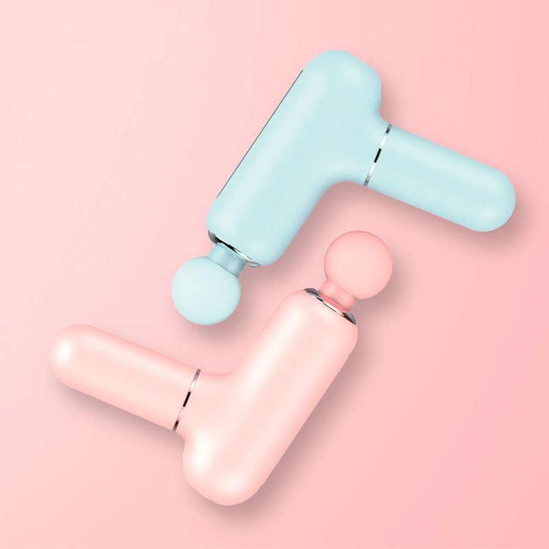 Girls' Mini Handheld Percussion Massage Gun with 4 Interchangeable Heads for Deep Tissue and Portable - Image 6