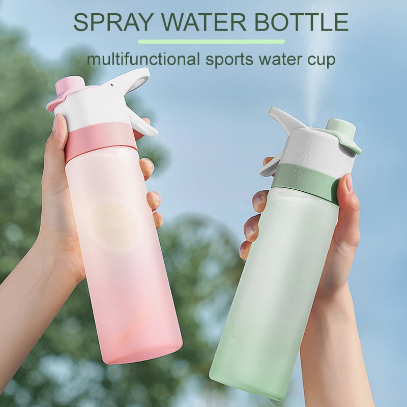 Girls' Misting Stainless Steel Water Bottle with Spray Trigger Flip-Top Spout for Sports Fitness - Image 12
