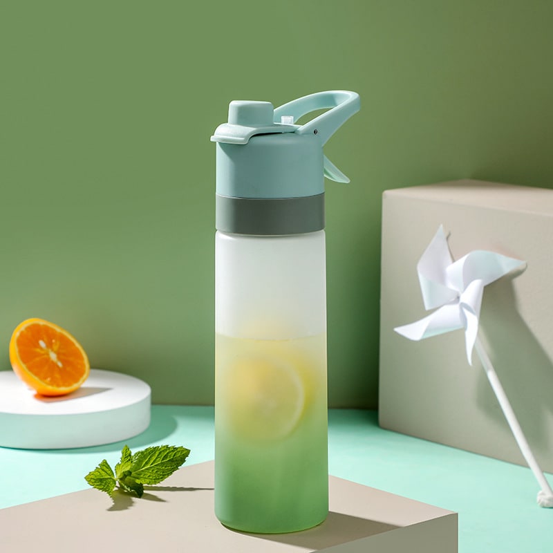 Girls' Misting Stainless Steel Water Bottle with Spray Trigger Flip-Top Spout for Sports Fitness - Image 18