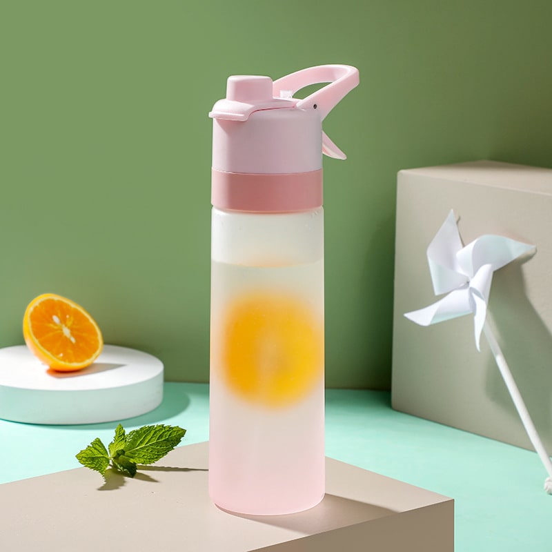 Girls' Misting Stainless Steel Water Bottle with Spray Trigger Flip-Top Spout for Sports Fitness - Image 20