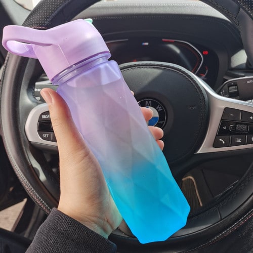 Girls' Misting Stainless Steel Water Bottle with Spray Trigger Flip-Top Spout for Sports Fitness - Image 26