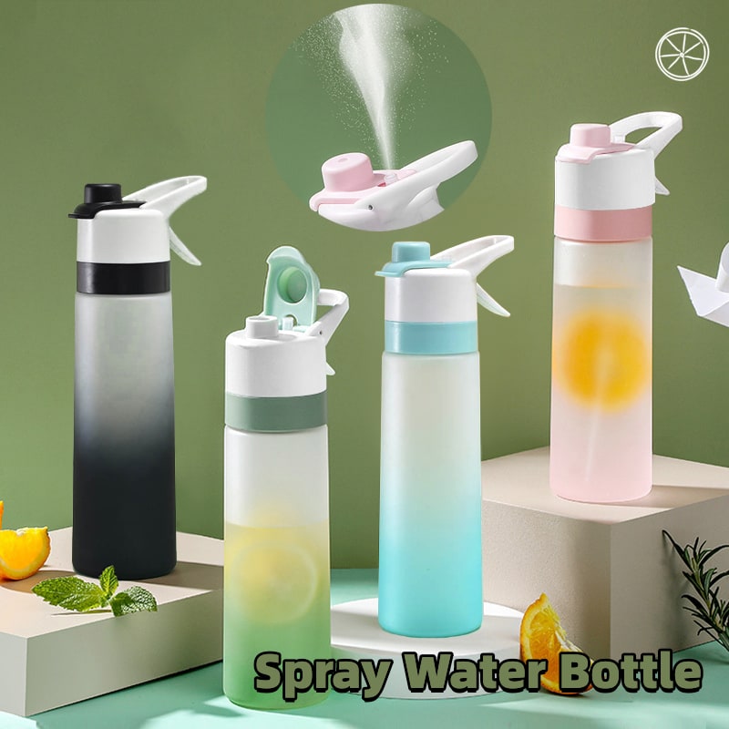 Girls' Misting Stainless Steel Water Bottle with Spray Trigger Flip-Top Spout for Sports Fitness - Image 30