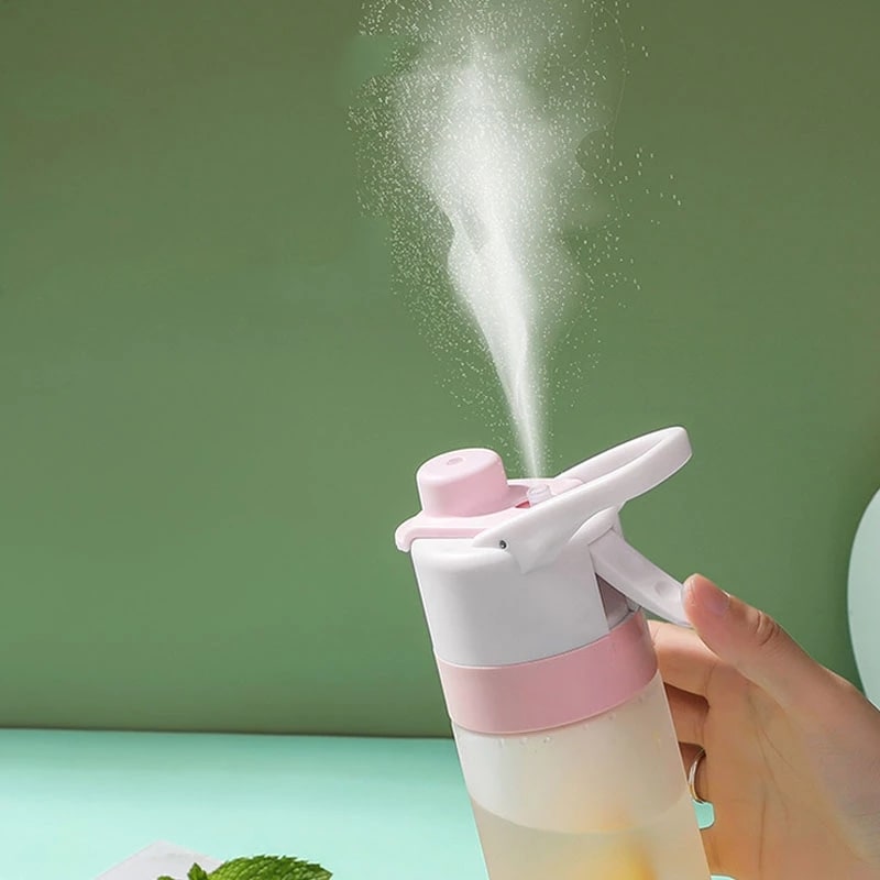 Girls' Misting Stainless Steel Water Bottle with Spray Trigger Flip-Top Spout for Sports Fitness - Image 31