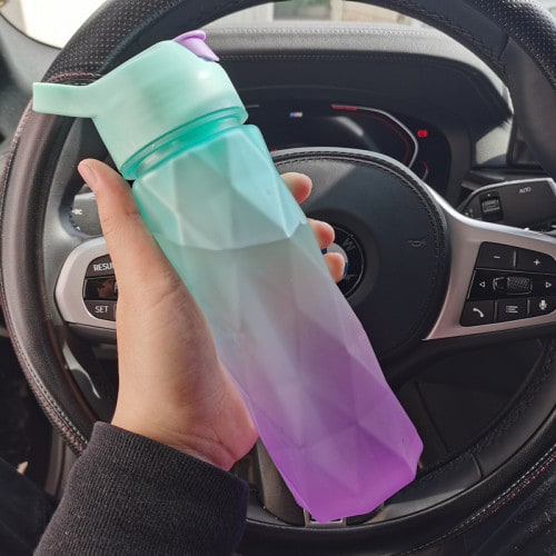Girls' Misting Stainless Steel Water Bottle with Spray Trigger Flip-Top Spout for Sports Fitness - Image 35