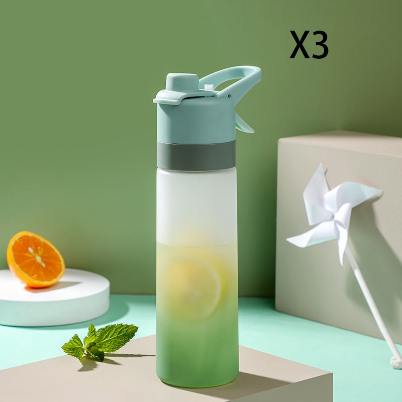 Girls' Misting Stainless Steel Water Bottle with Spray Trigger Flip-Top Spout for Sports Fitness - Image 4
