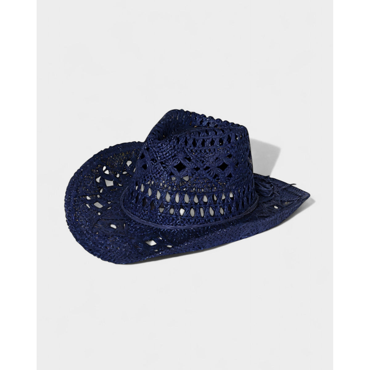Girls' Straw Cowboy Hat with Open Weave Pattern and Wide Brim - Image 5