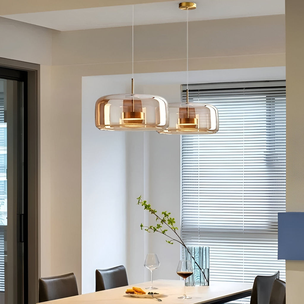 Glass Pendant Lights with LED and Adjustable Cord for Kitchen Island Living Room Ceiling - Image 13