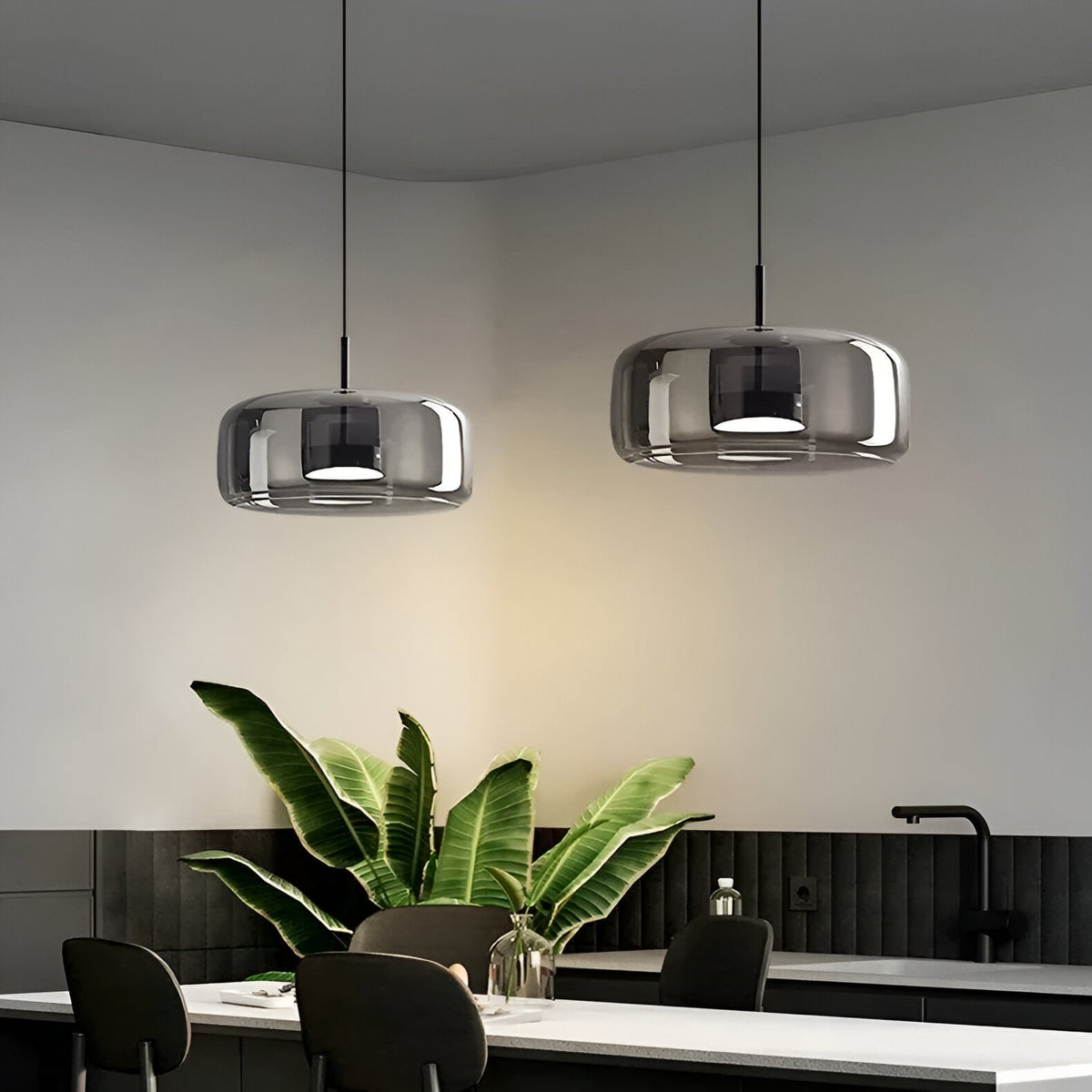 Glass Pendant Lights with LED and Adjustable Cord for Kitchen Island Living Room Ceiling - Image 15