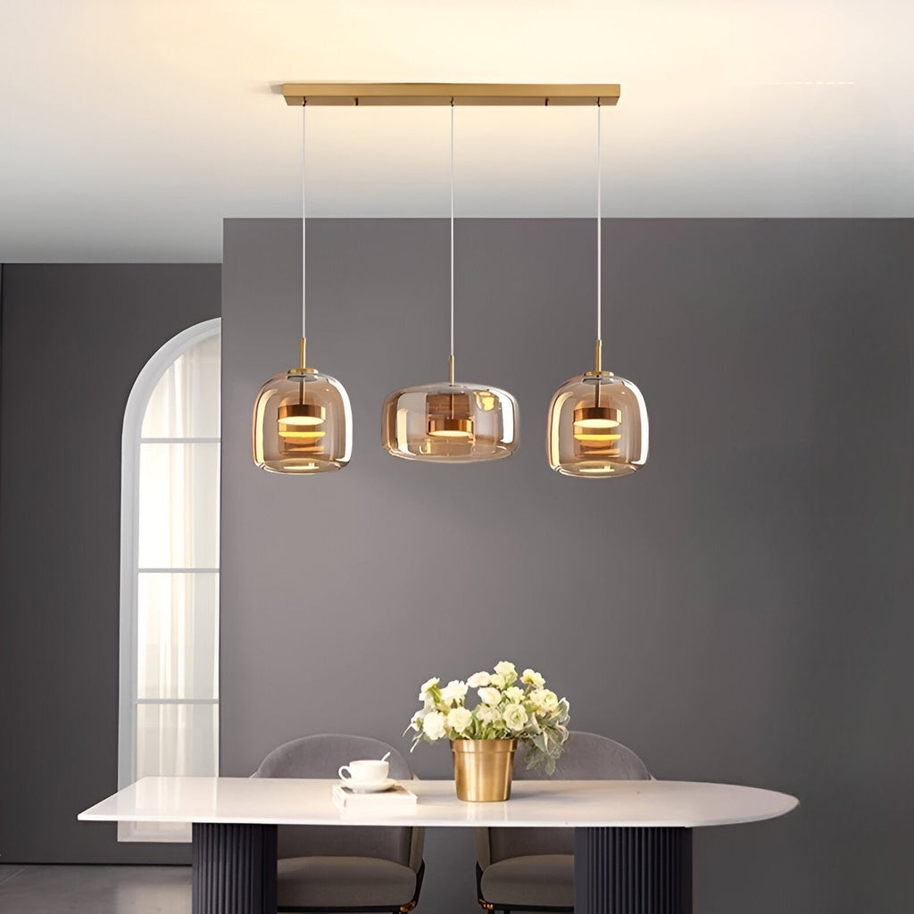 Glass Pendant Lights with LED and Adjustable Cord for Kitchen Island Living Room Ceiling - Image 18
