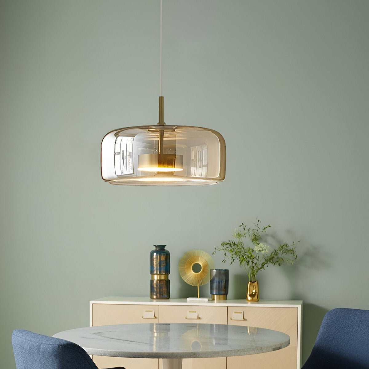 Glass Pendant Lights with LED and Adjustable Cord for Kitchen Island Living Room Ceiling - Image 20