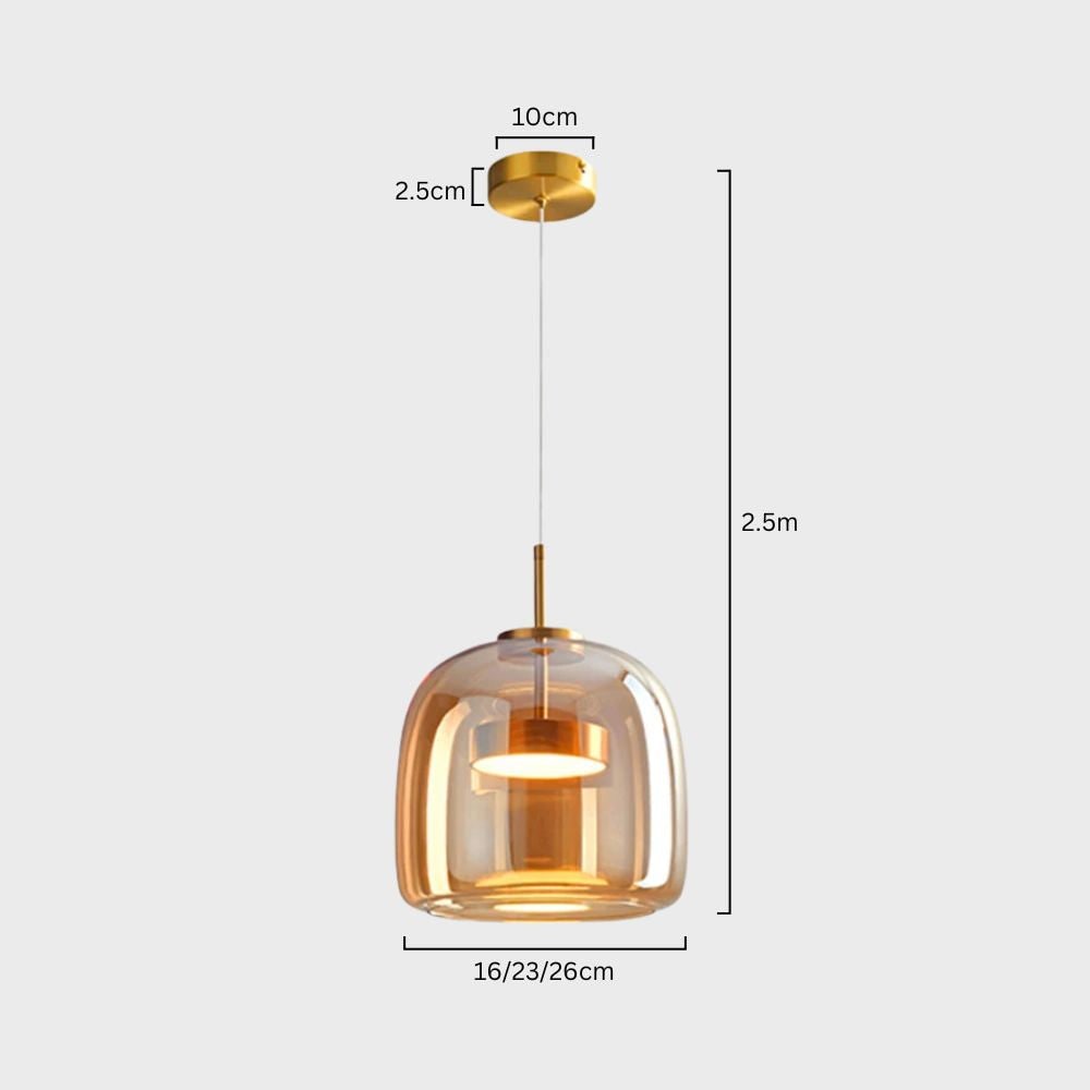 Glass Pendant Lights with LED and Adjustable Cord for Kitchen Island Living Room Ceiling - Image 47
