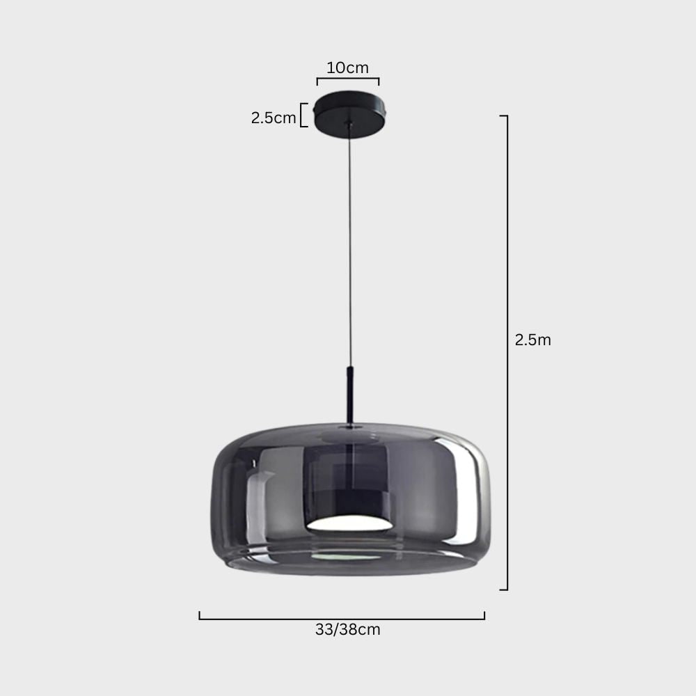 Glass Pendant Lights with LED and Adjustable Cord for Kitchen Island Living Room Ceiling - Image 48