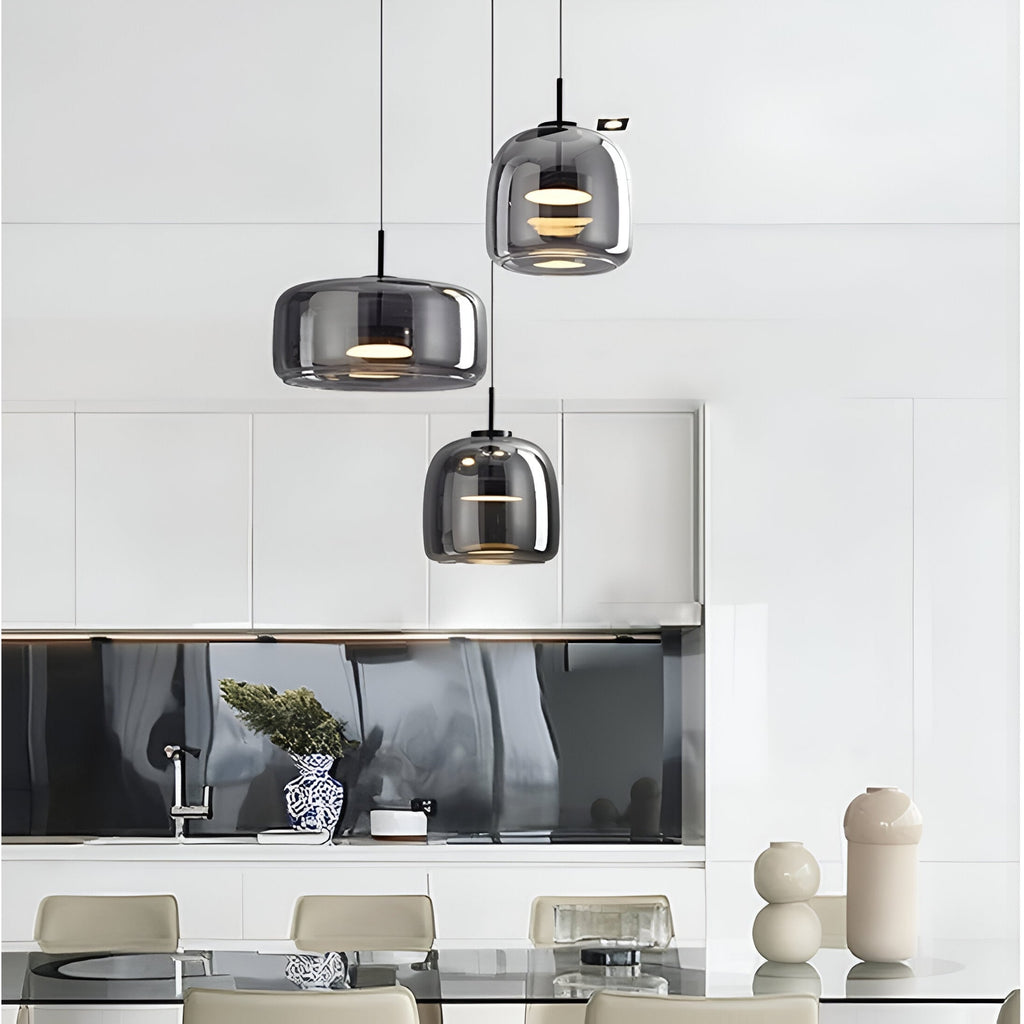 Glass Pendant Lights with LED and Adjustable Cord for Kitchen Island Living Room Ceiling - Image 7