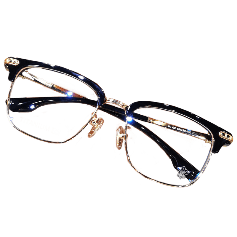 Gold Frame Reading Glasses Vintage Style Browline Metal Adjustable Nose Pads - Image 1