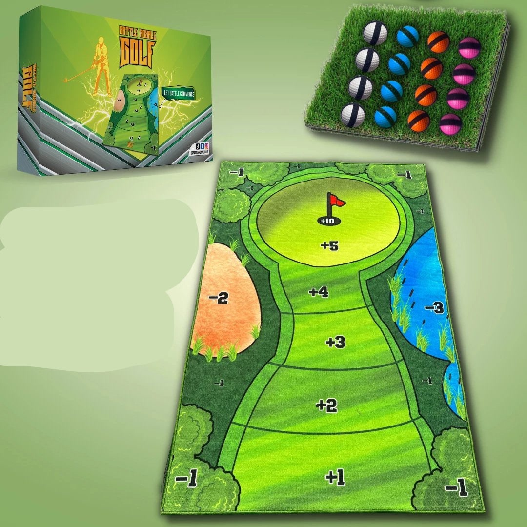 Golf Chipping Game Set with Sticky Target Mat and Balls for Indoor Outdoor Practice - Image 2