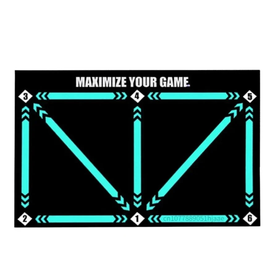 Gym Floor Mat for Soccer Footwork Training with Numbered Guides and Non-Slip Backing - Image 1