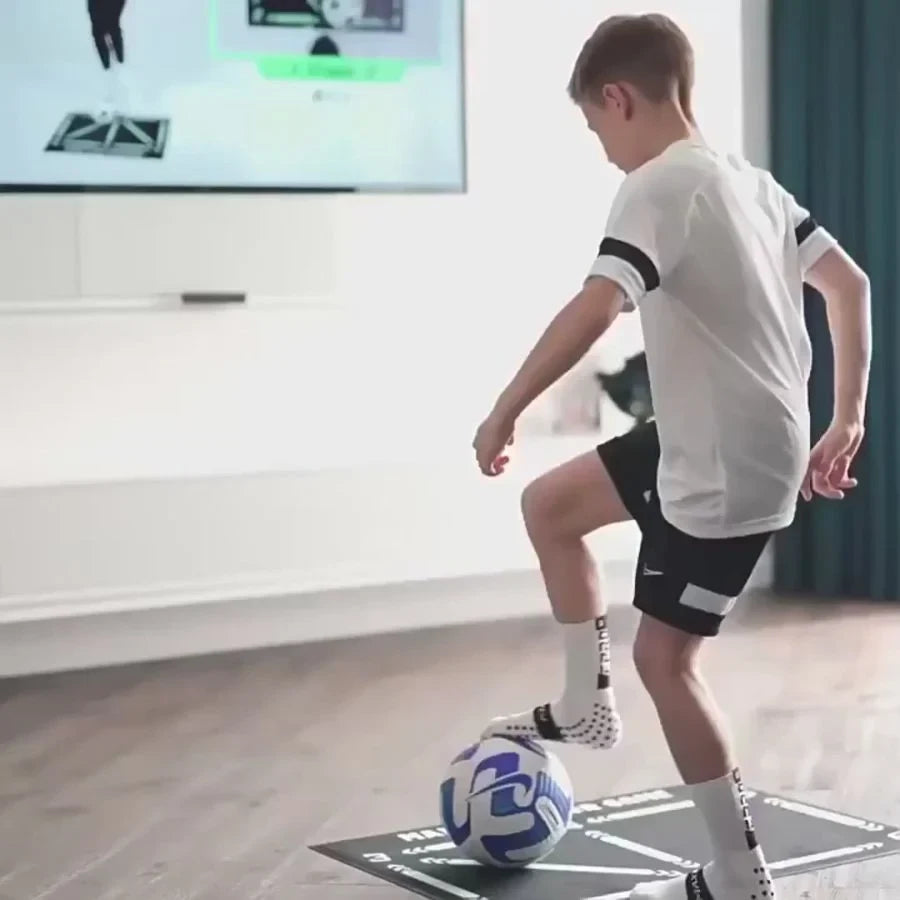 Gym Floor Mat for Soccer Footwork Training with Numbered Guides and Non-Slip Backing - Image 2