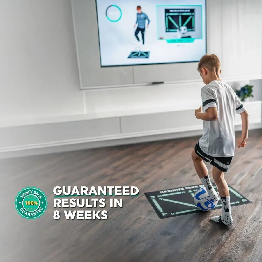 Gym Floor Mat for Soccer Footwork Training with Numbered Guides and Non-Slip Backing - Image 3