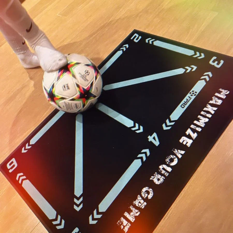 Gym Floor Mat for Soccer Footwork Training with Numbered Guides and Non-Slip Backing - Image 6