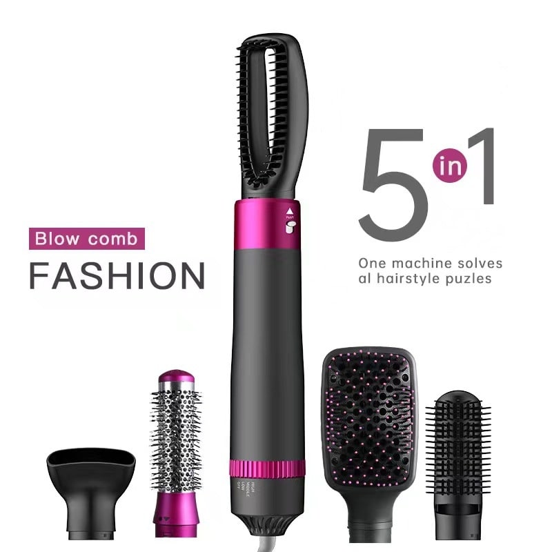 Hair Dryer and Diffuser Blow Brush with 5 Interchangeable Attachments and Comb for Styling - Image 8