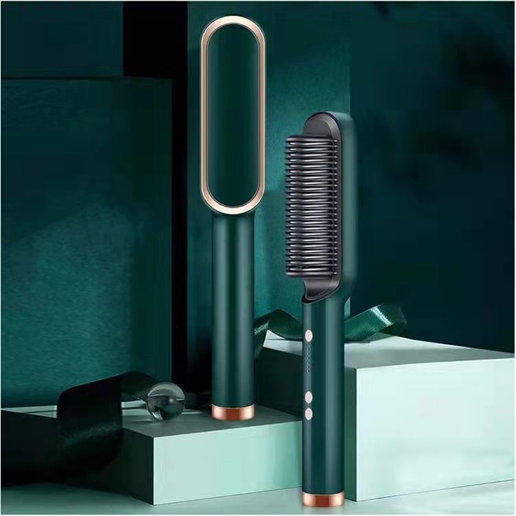 Hair Straightener Brush Heated Ceramic Flat Iron and Temperature Control - Image 12