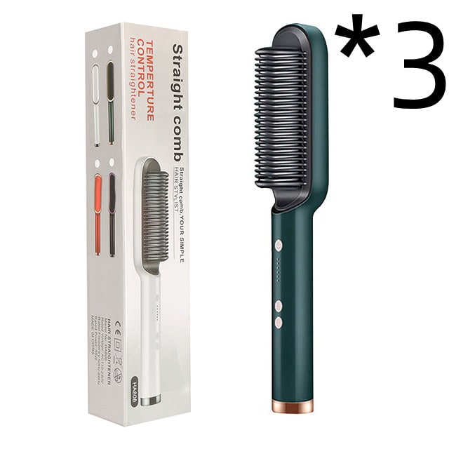 Hair Straightener Brush Heated Ceramic Flat Iron and Temperature Control - Image 14