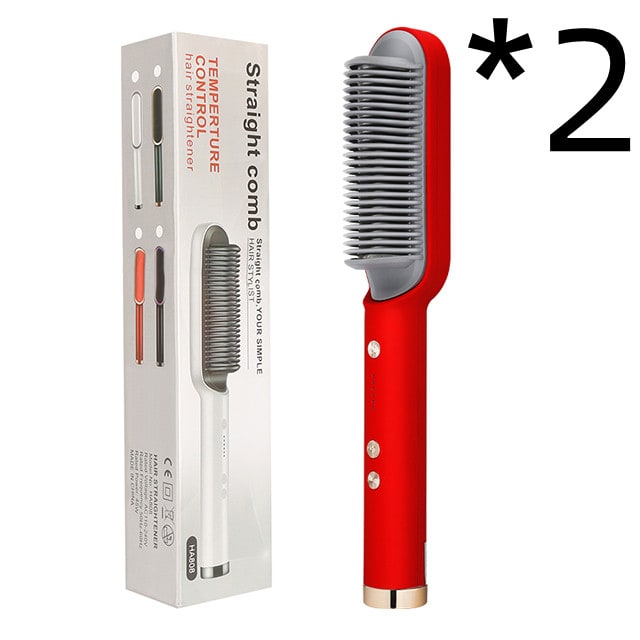 Hair Straightener Brush Heated Ceramic Flat Iron and Temperature Control - Image 15