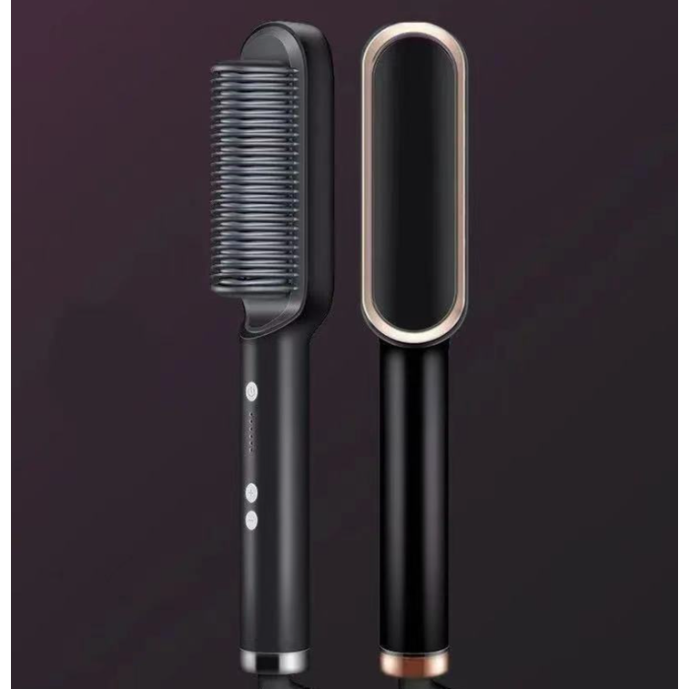 Hair Straightener Brush Heated Ceramic Flat Iron and Temperature Control - Image 17