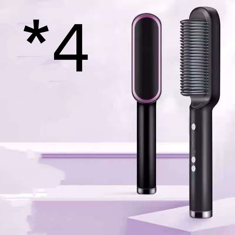 Hair Straightener Brush Heated Ceramic Flat Iron and Temperature Control - Image 18