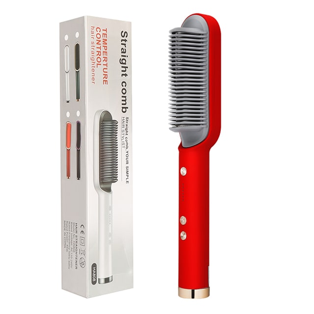 Hair Straightener Brush Heated Ceramic Flat Iron and Temperature Control - Image 20