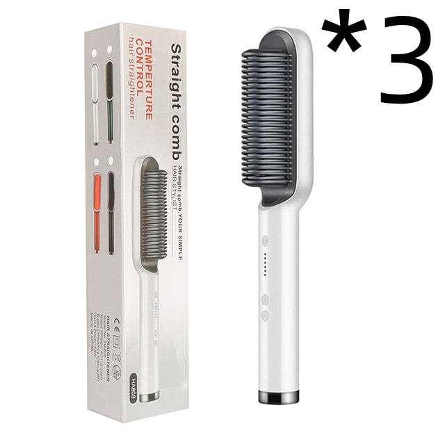 Hair Straightener Brush Heated Ceramic Flat Iron and Temperature Control - Image 24