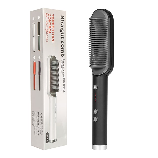 Hair Straightener Brush Heated Ceramic Flat Iron and Temperature Control - Image 27