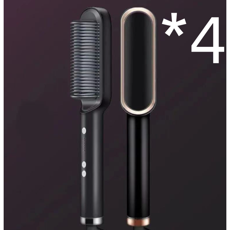 Hair Straightener Brush Heated Ceramic Flat Iron and Temperature Control - Image 28