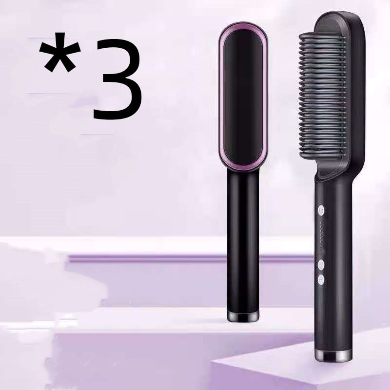 Hair Straightener Brush Heated Ceramic Flat Iron and Temperature Control - Image 30