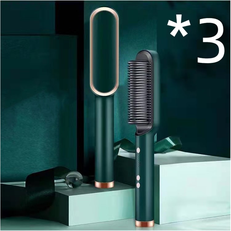 Hair Straightener Brush Heated Ceramic Flat Iron and Temperature Control - Image 33