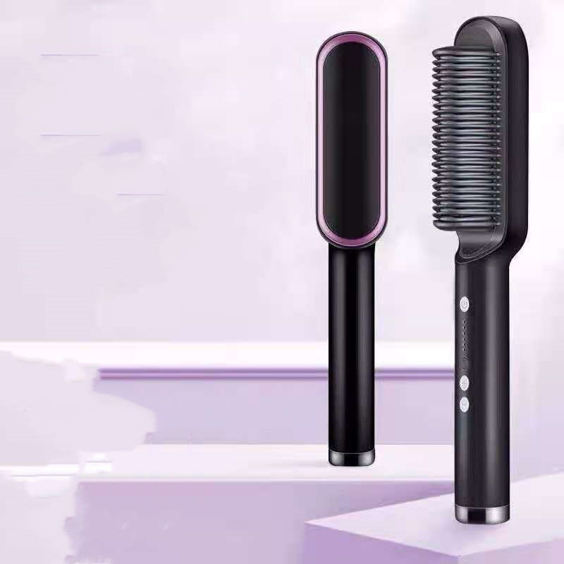 Hair Straightener Brush Heated Ceramic Flat Iron and Temperature Control - Image 35