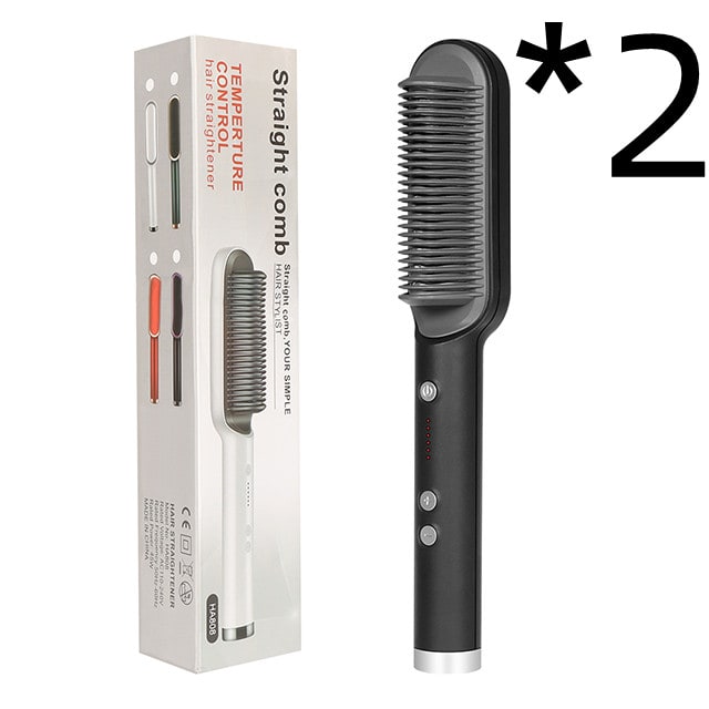 Hair Straightener Brush Heated Ceramic Flat Iron and Temperature Control - Image 36