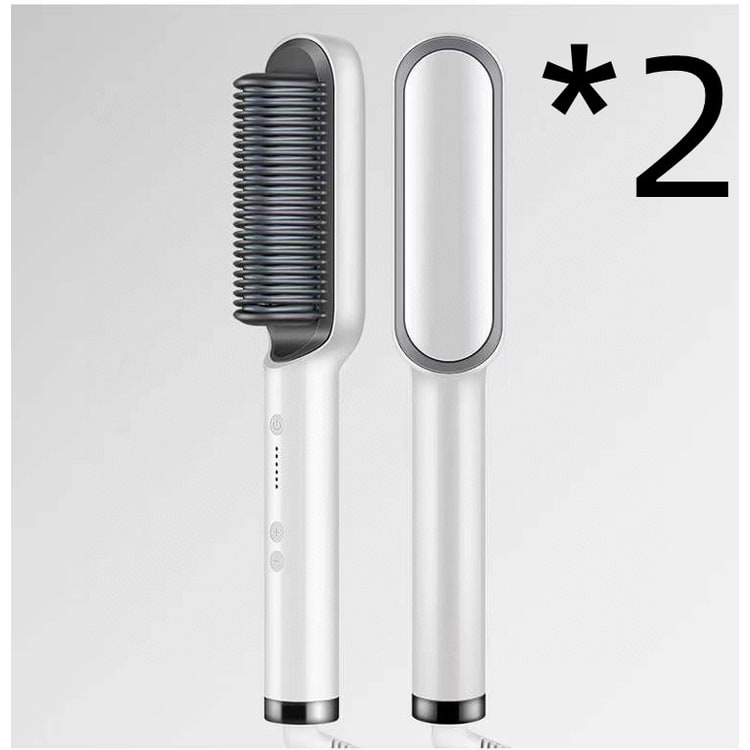 Hair Straightener Brush Heated Ceramic Flat Iron and Temperature Control - Image 39