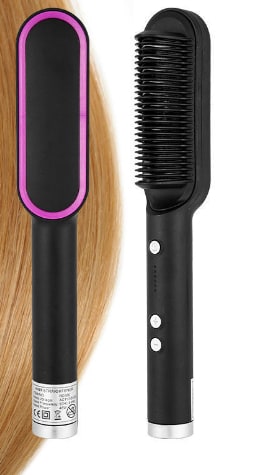 Hair Straightener Brush Heated Ceramic Flat Iron and Temperature Control - Image 46
