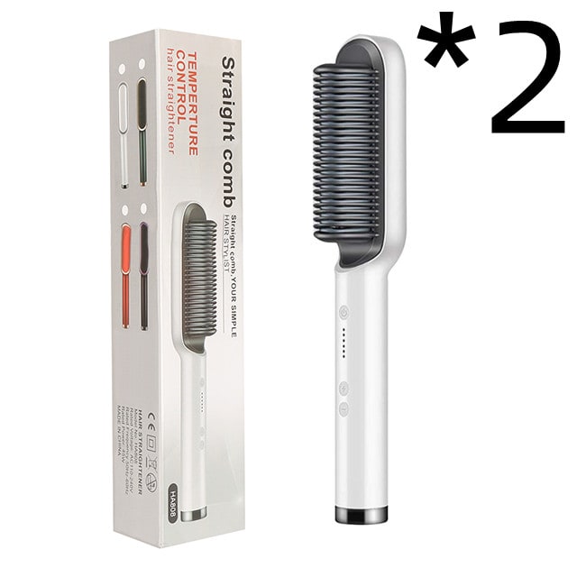 Hair Straightener Brush Heated Ceramic Flat Iron and Temperature Control - Image 6